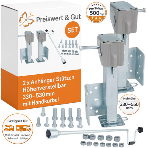 Anhänger stützen mit - 2x,